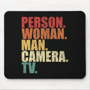 Tapis De Souris Personne Femme Homme Appareil photo Télévision Tru
