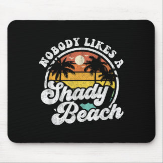 Tapis De Souris Personne N'Aime Une Plage Ombragée Drôle Retro les
