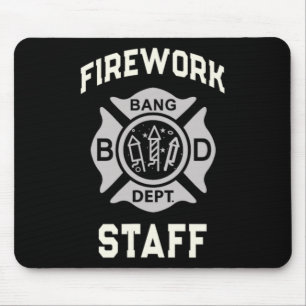 Tapis De Souris Personnel de feu d'artifice patriotique 4 juillet