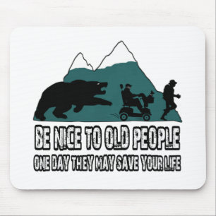 Tapis De Souris Personnes âgées drôles