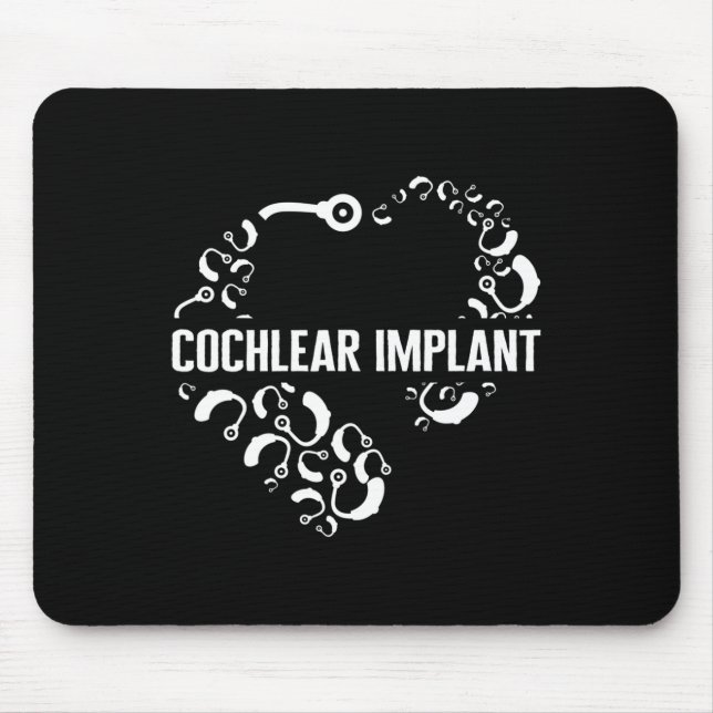 Tapis De Souris Perte Auditive Sensibilisation Amour Implant Cochl (Devant)