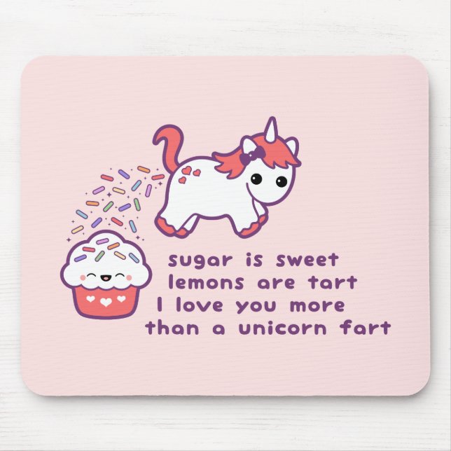 Tapis De Souris Pet mignon de licorne (Devant)