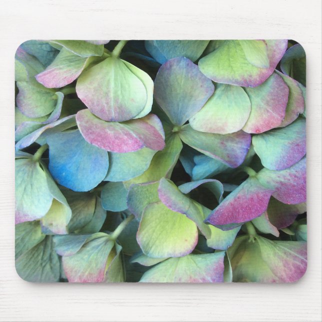 Tapis De Souris Pétales multicolores HYDRANGEA — (Devant)
