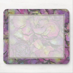 Tapis De Souris Pétales rose lavande Aquarelle