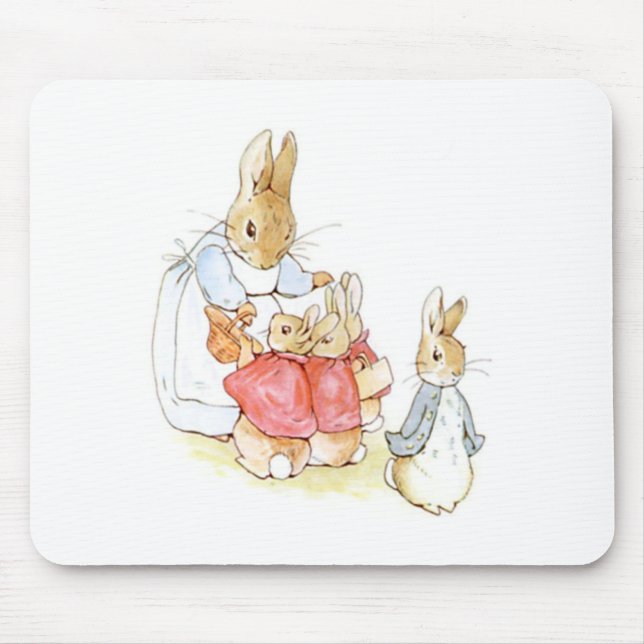 Tapis De Souris Peter Rabbit et ses soeurs (par Beatrix Potter) (Devant)
