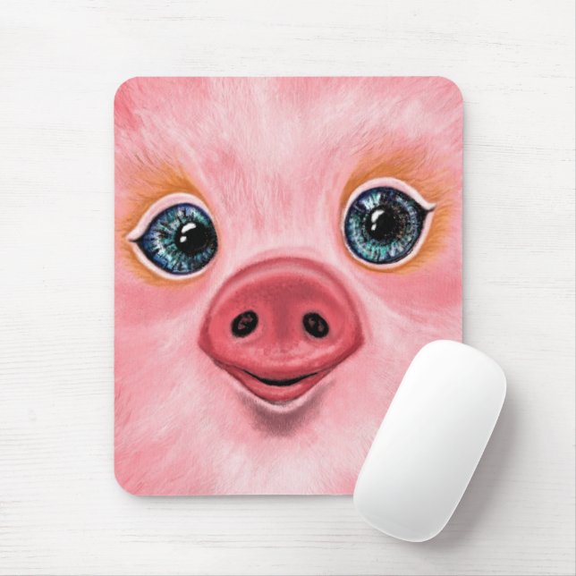 Tapis De Souris Petit bébé Piggy - Smile (Avec souris)