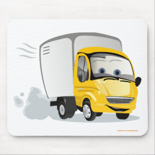 Tapis De Souris Petit Camion Cartoon Jaune pour enfants !