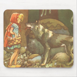 Tapis De Souris Petit Chaperon Rouge, Conte Vintage Fée