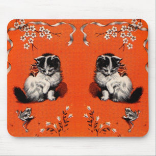Tapis De Souris petit chaton et grenouille