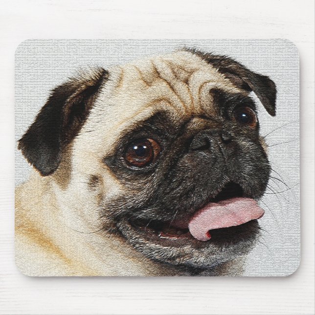 Tapis De Souris petit chien mignon de carlin (Devant)