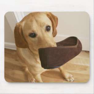 Tapis De Souris Petit chiot de récupération Labrador avec glisseur