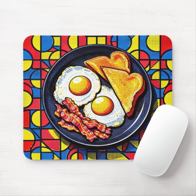 Tapis De Souris Petit déjeuner Pop Art (Avec souris)
