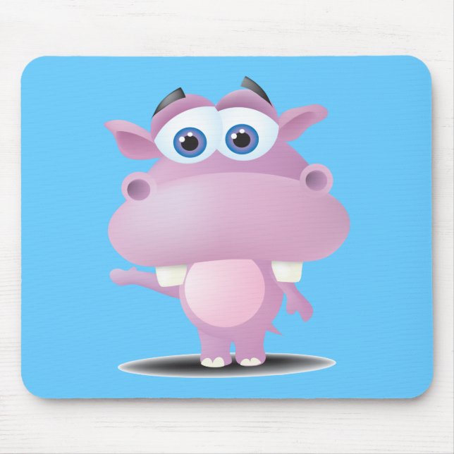 Tapis De Souris petit hippo triste mignon (Devant)