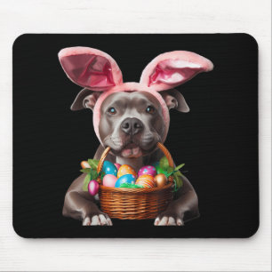 Tapis De Souris Petit lapin Ear Pit Bull Chien Oeufs de Pâques Pro