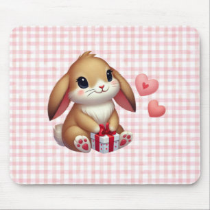 Tapis De Souris Petit lapin lapin lapin de la Saint-Valentin