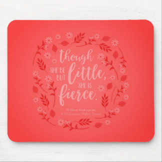 Tapis De Souris Petit mais féroce floral rouge de William