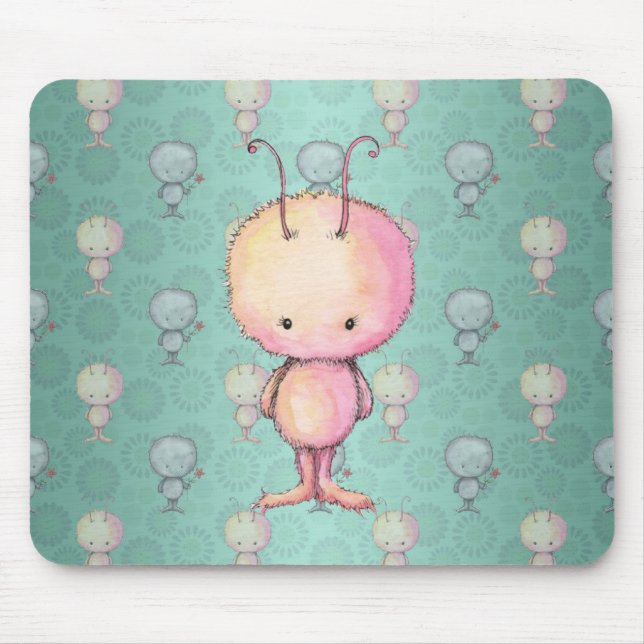Tapis De Souris Petit Monstre Mignon (Devant)