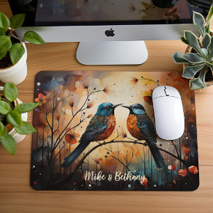 Tapis De Souris Petit Mousepad, Deux Inséparables,