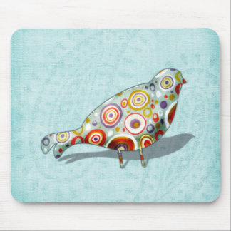 Tapis De Souris Petit oiseau lunatique drôle