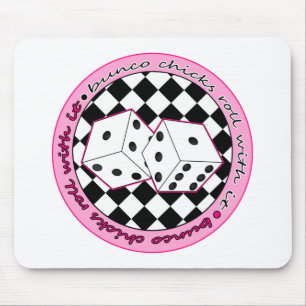 Tapis De Souris Petit pain de poussins de Bunco avec lui - rose