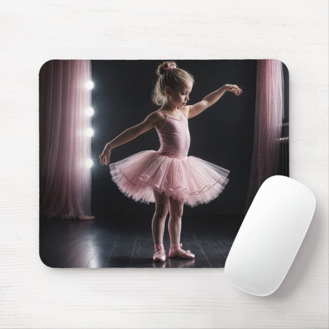 Tapis De Souris Petite Ballerina En Tutu Rose (Avec souris)