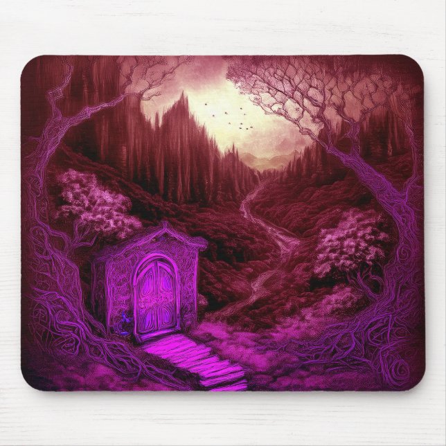 Tapis De Souris Petite cabane unique située le long d'un ruisseau (Devant)