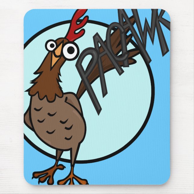 TAPIS DE SOURIS PETITE CARTOUCHE FUNNY POULET MOUSE PAD (Devant)