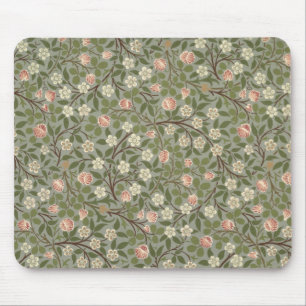 Tapis De Souris Petite conception de papier peint de fleur rose et