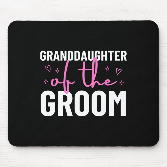 Tapis De Souris Petite-Fille Du Parti Mariage Mariage Groom (Devant)