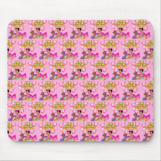Tapis De Souris Petite fille en rose