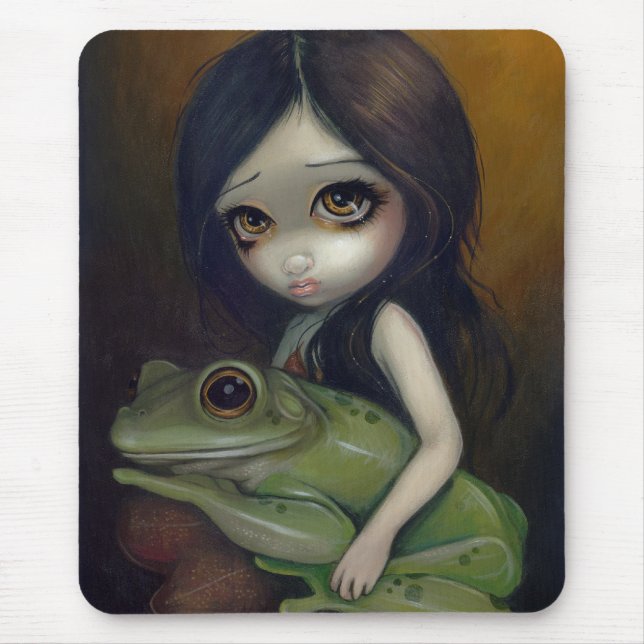 Tapis De Souris "Petite fille" Mousepad de grenouille (Devant)