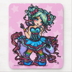 Tapis De Souris Petite Mlle Deelish Fairy Unicorn princesse