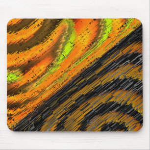 Tapis De Souris Petite mosaïque jaunâtre et style déformé