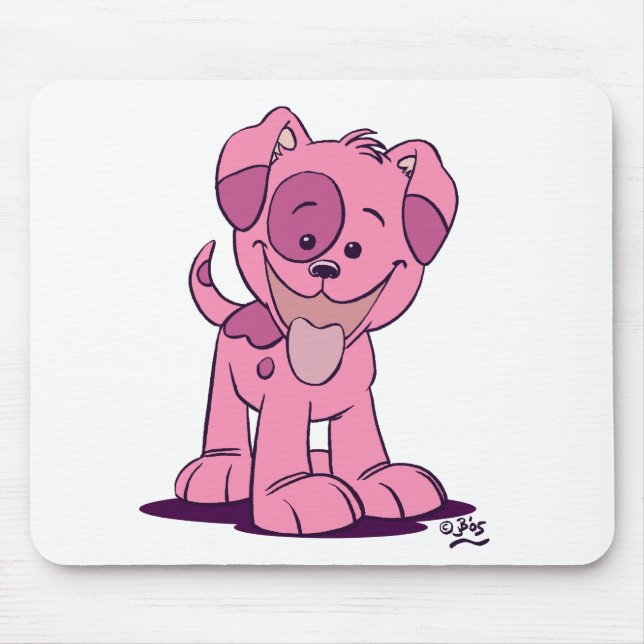 Tapis De Souris Petite mousepad de chiot rose (Devant)