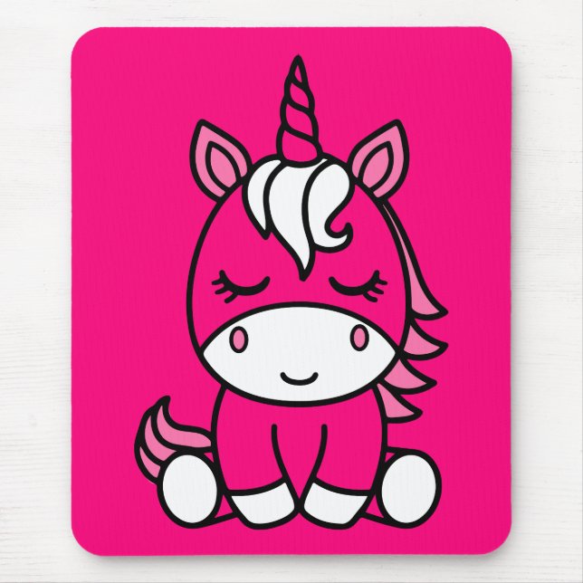 Tapis De Souris Petites filles Unicorn Pony (Devant)