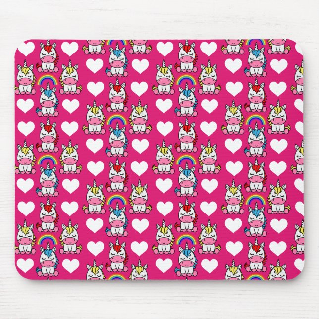 Tapis De Souris Petites filles Unicorn Pony (Devant)
