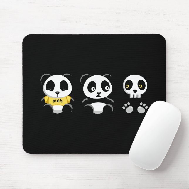 Tapis De Souris Petites pandas dans l'obscurité (Avec souris)