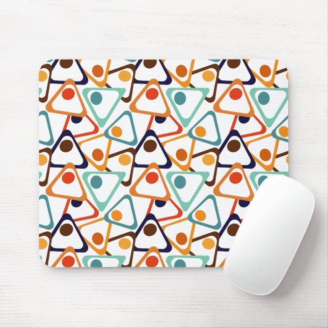 Tapis De Souris Petits triangles les années 70 (Avec souris)