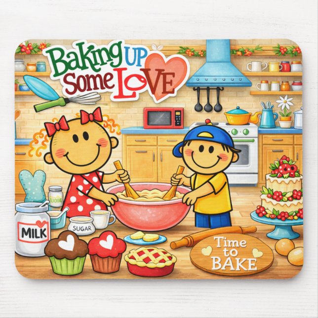 Tapis de souris "Pétrir un peu d'amour" (Devant)