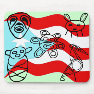 Tapis De Souris Petroglifos Taínos