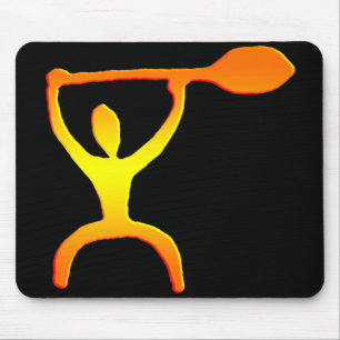 Tapis De Souris Pétroglyphe hawaïenne d'homme de palette -