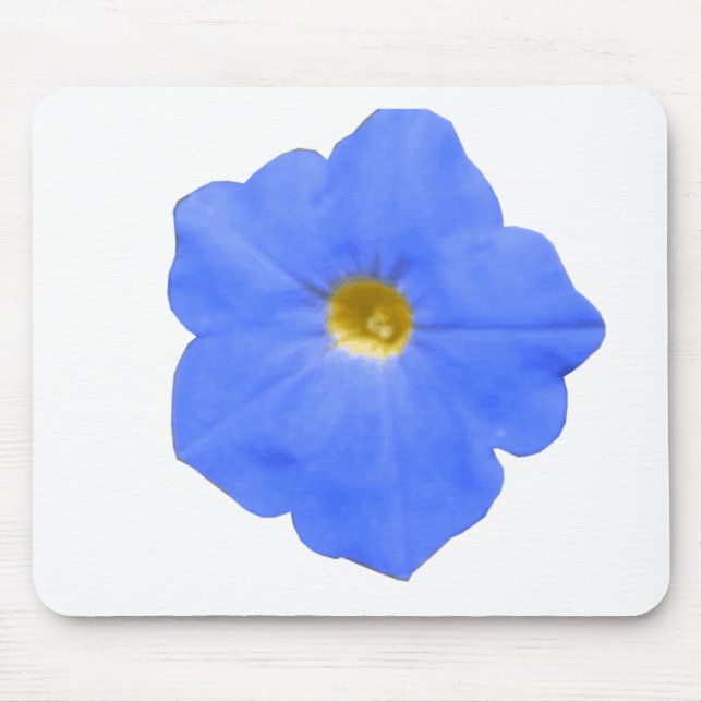 Tapis De Souris Pétunia Mousepad bleu et jaune (Devant)