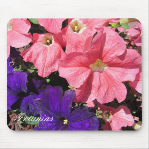 Tapis De Souris Pétunias roses et violets