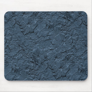 Tapis De Souris Petunias sculptés, Mousepad gris bleu