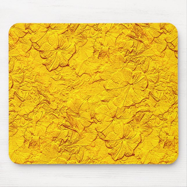 Tapis De Souris Petunias sculptés, Mousepad Jaune (Devant)