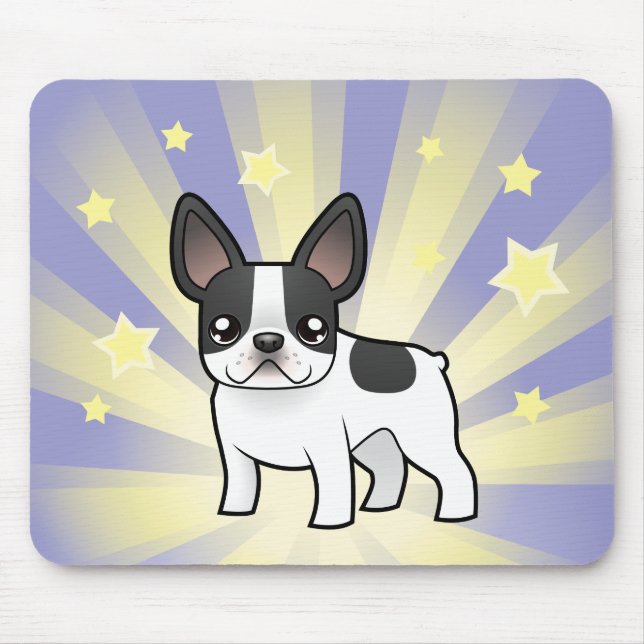 Tapis De Souris Peu de bouledogue français d'étoile (Devant)