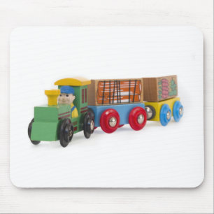 Tapis De Souris peu train en bois