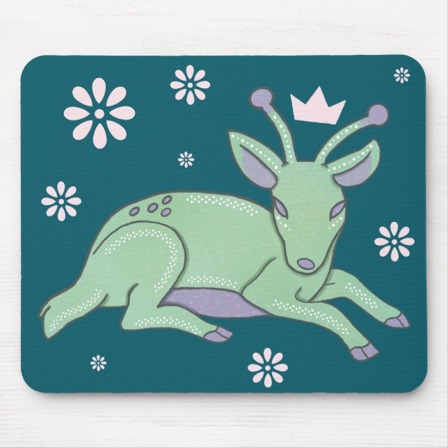 Tapis De Souris Peuple de cerfs extraterrestres Art folklorique |  (Devant)