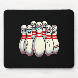 Tapis De Souris Peur Bowling Pins Cartoon Fun Bowler Humorisme