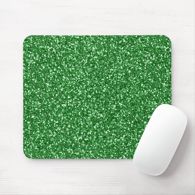 Tapis De Souris Peut Vert Paillettes (Avec souris)